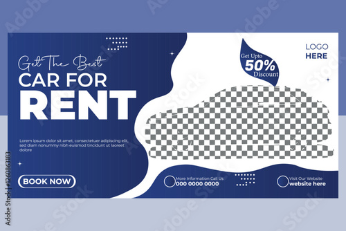 Professional and Modern Car Rent Billboard Design Template
