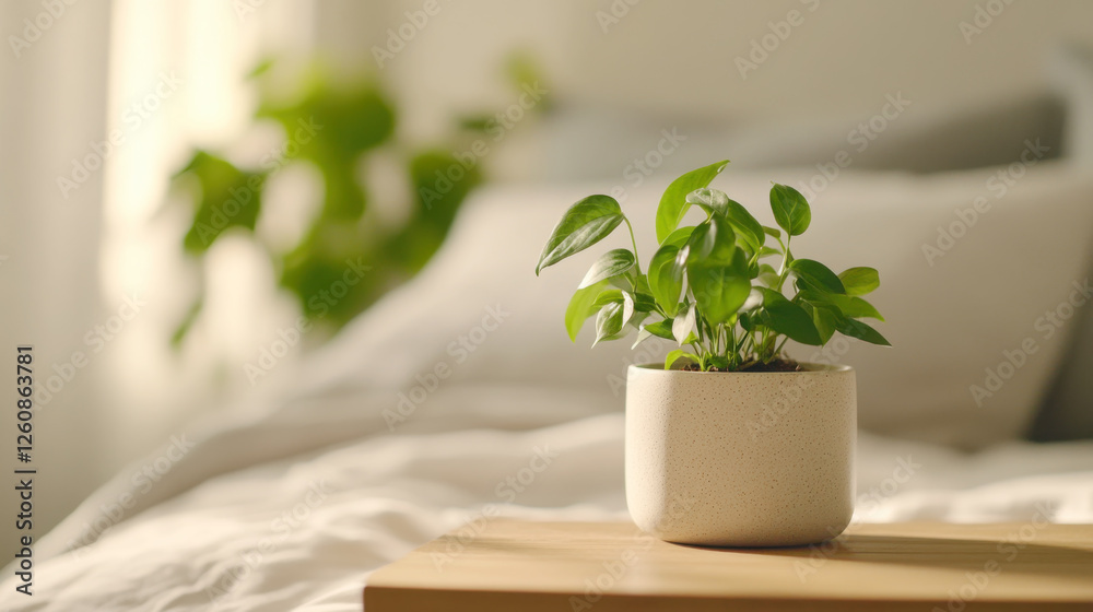 Elegant indoor potted plant centerpiece for modern home decor