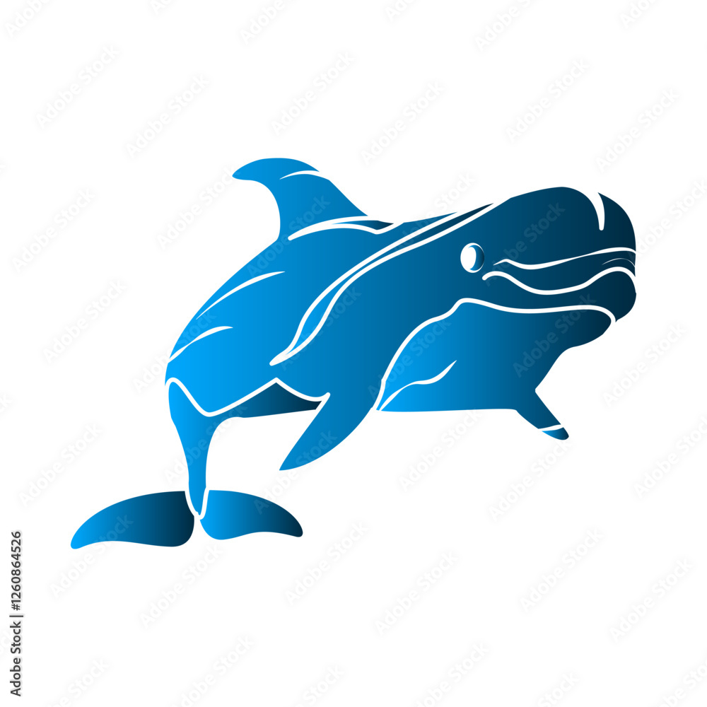 Fototapeta premium Dolphin icon design template