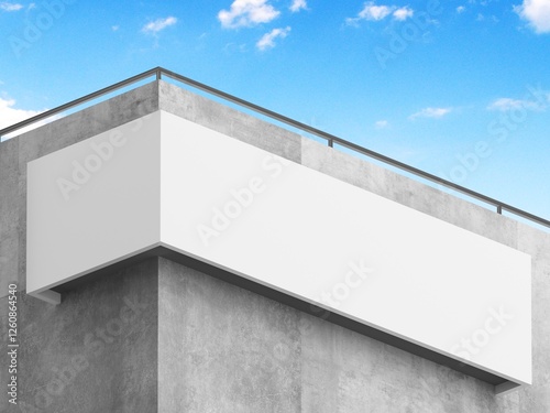 Logo mockup 3d sign building office or shop