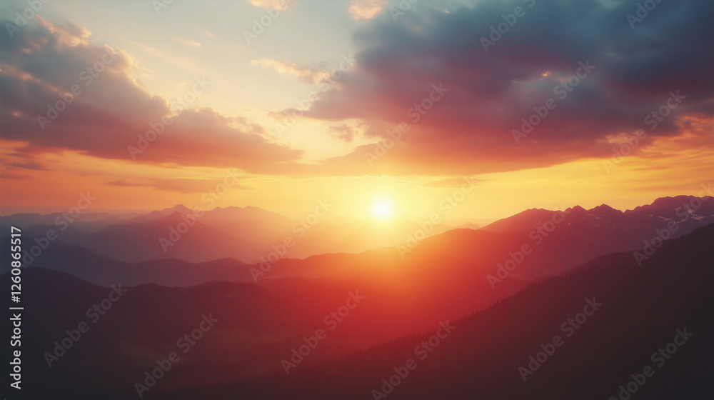 sunset in the mountains sunset in the mountains