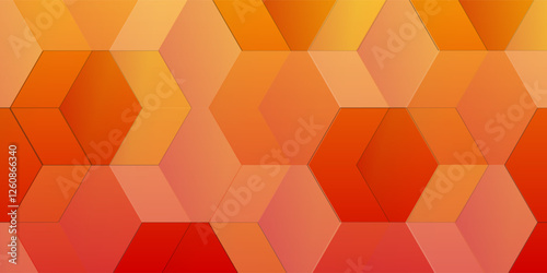 Light Orange vector template in hexagonal style. Design in abstract style with hexagons. Pattern for texture of wallpapers.