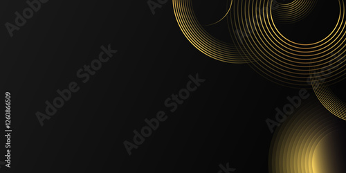 Abstract golden glowing geometric lines on light golden  background. Shiny golden diagonal rounded lines pattern. Futuristic concept. Suit for cover, brochure, presentation, flyer, web. vector........