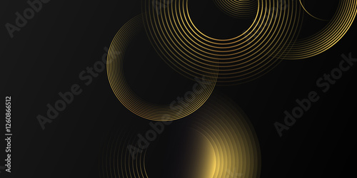 Abstract golden glowing geometric lines on light golden  background. Shiny golden diagonal rounded lines pattern. Futuristic concept. Suit for cover, brochure, presentation, flyer, web. vector........