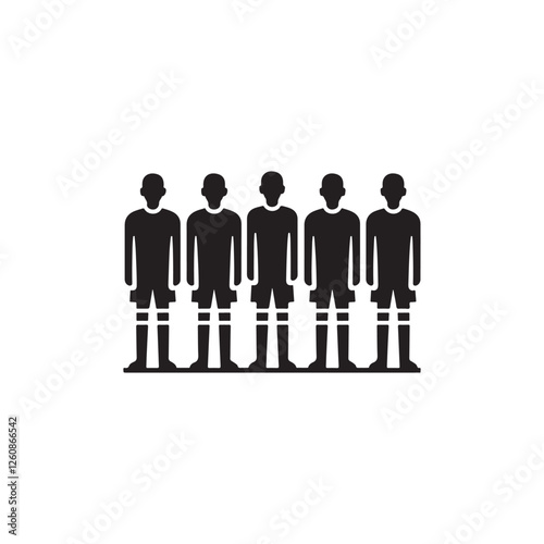 Team standing together before a match silhouette
