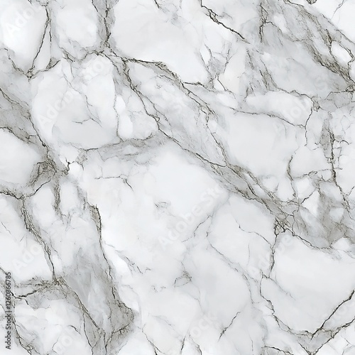White Marble Texture with Natural Veins for Backgrounds