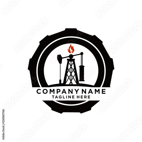 The oil and gas drilling industry logo is simple and minimalist