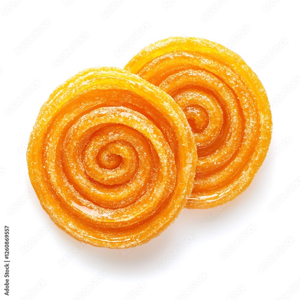 Fototapeta premium Original snack food in india. Jalebi isolated on a white background