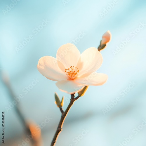 Wallpaper Mural Nature-Inspired Decor Macro Magnolia Blossoms with Textured Petals for Spring Retail Displays in Home and Garden Industry - Enhancing Seasonal Aesthetics Torontodigital.ca