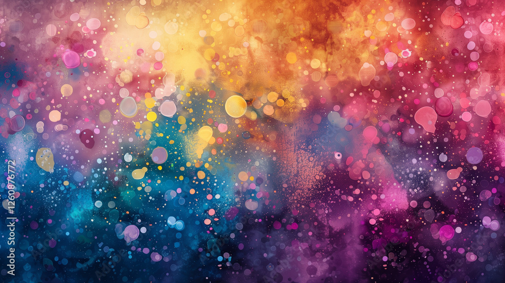 Fototapeta premium Abstract powder splatted Bokeh background. Colorful powder explosion on white background. Colored cloud. Colorful dust explode. Paint Holi.
