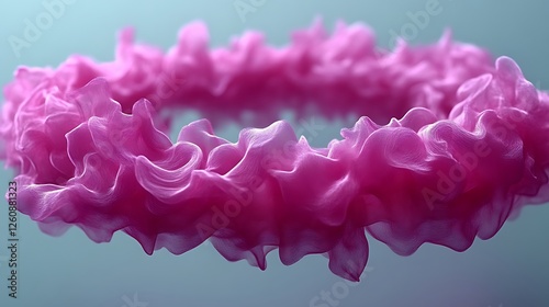 Abstract Pink Fabric Forming a Circular Shape