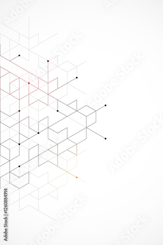 Hexagons pattern. Geometric abstract background with simple hexagonal elements. Creative idea for medical, technology or science design