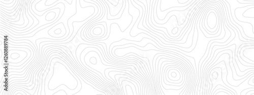 Abstract Geometric Line Pattern Depicting Sea Maps, Topography, and Discovery Areas on a Mounted Grid Landscape
