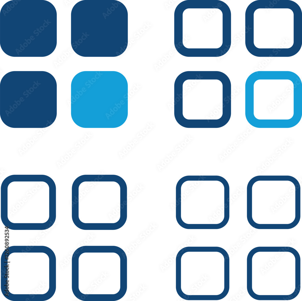 Menu icon set. layout grid icon ; photo grid icon ; photos frame collage icon ; grid menu icon sign button Menu icon set. layout grid icon ; photo grid icon ; photos frame collage icon ; grid menu icon sign button