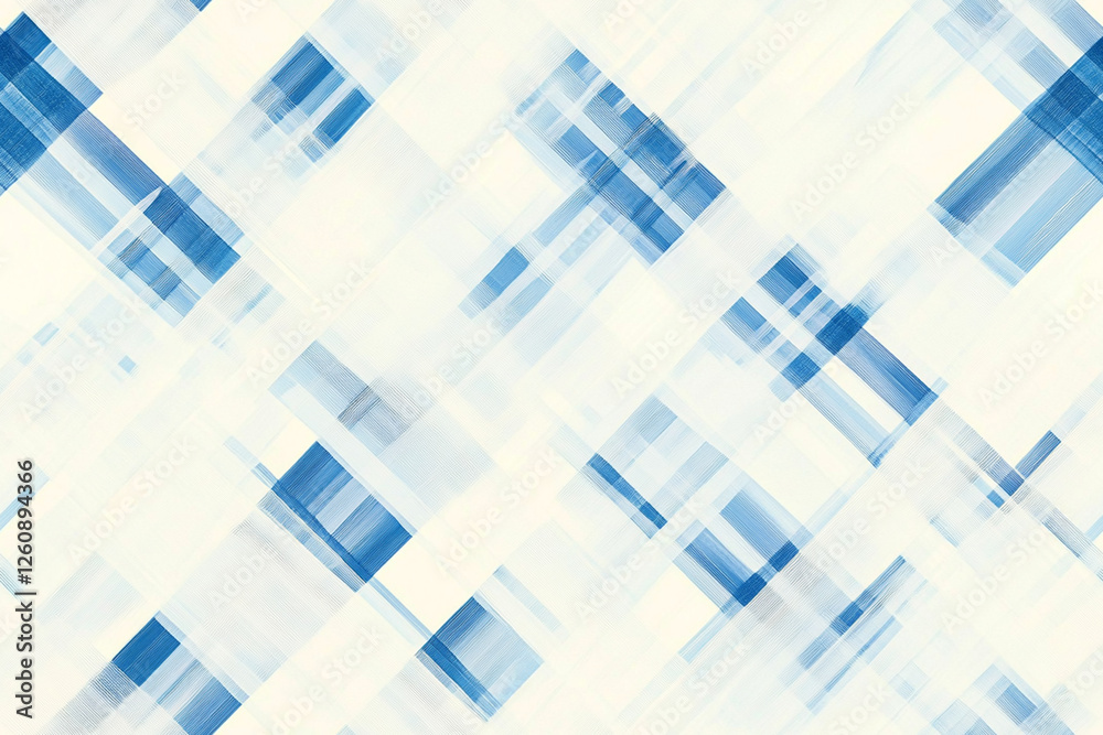 Minimalistic pattern with intersecting lines in blue and white tones for office backgrounds, textures, patterns