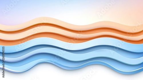 Wallpaper Mural Abstract Wavy Layered Background Design Torontodigital.ca