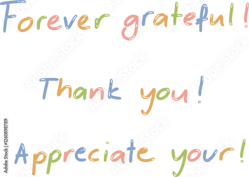 Calligraphy lettering for gratitude