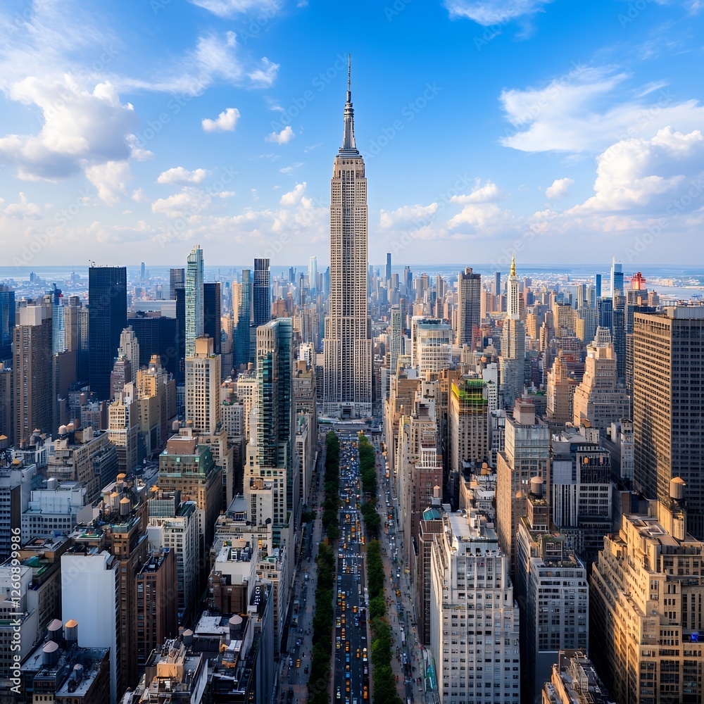Obraz premium Aerial View Of New York City Skyline