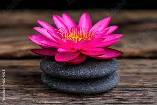 Calming Rock Stacks and Lotus Blossom