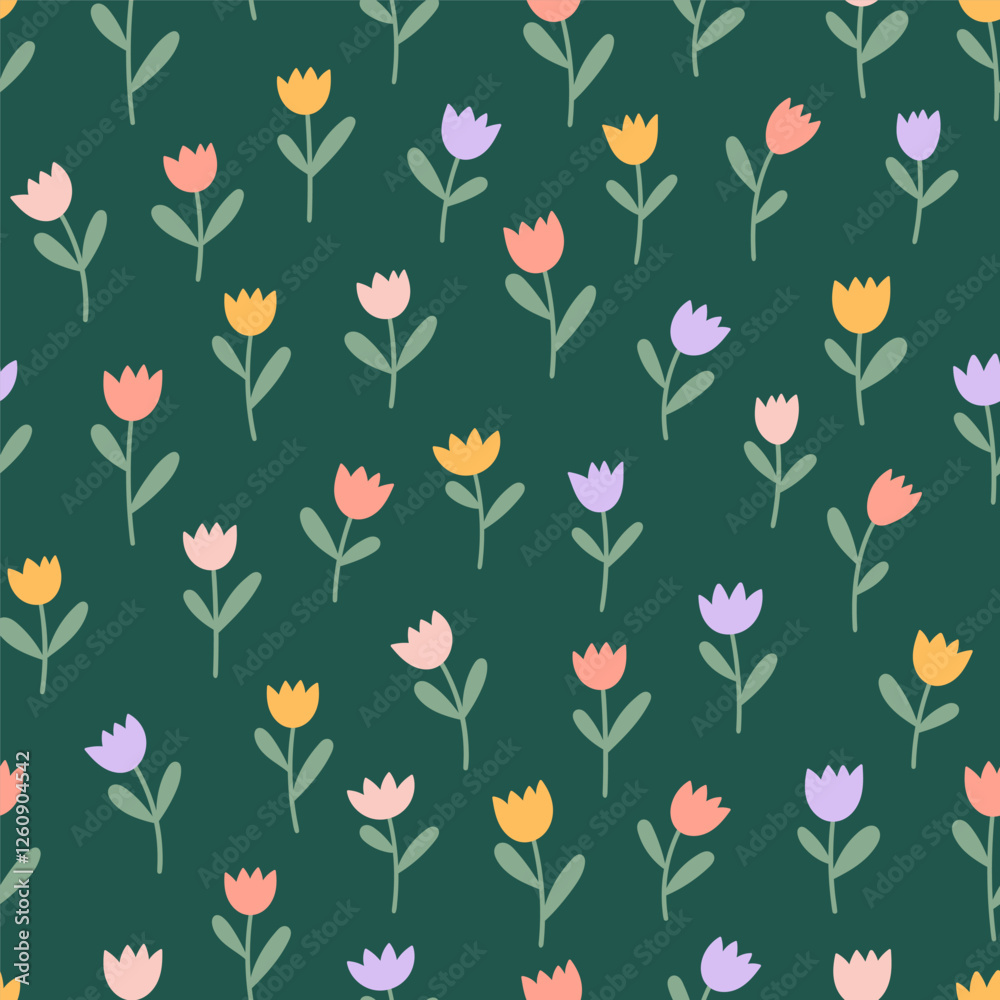 custom made wallpaper toronto digitalVector decorative flowers seamless pattern design for fabric, wallpaper or wrapping paper.
