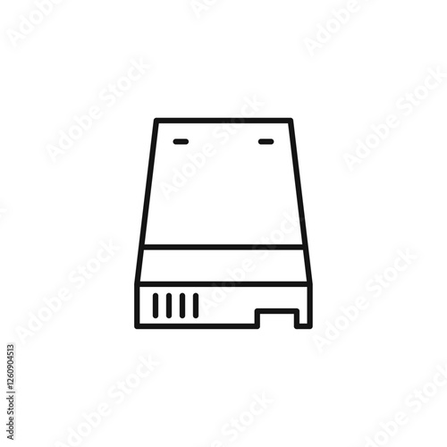 Hard Disk icon. simple thin line vector icon