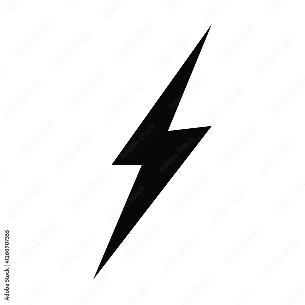 flash lightning bolt icon. Electric power symbol. Power energy sign, vector art illustration. flash lightning bolt icon. Electric power symbol. Power energy sign, vector art illustration.