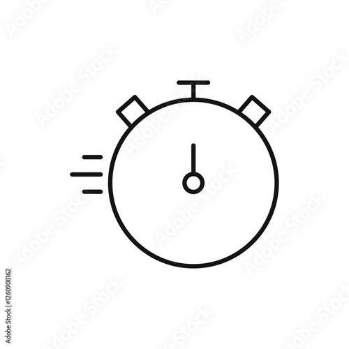 Time fast icon. simple thin line vector icon