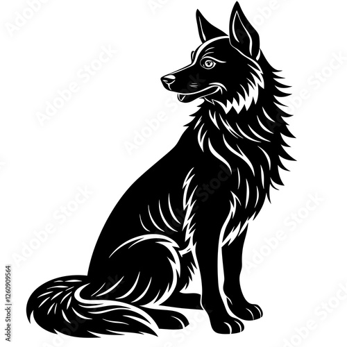 black and white dog