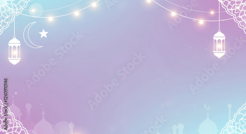 Pastel Ramadan Ornament Background
