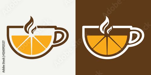 juice and coffee cup logo icon template vector design illustration