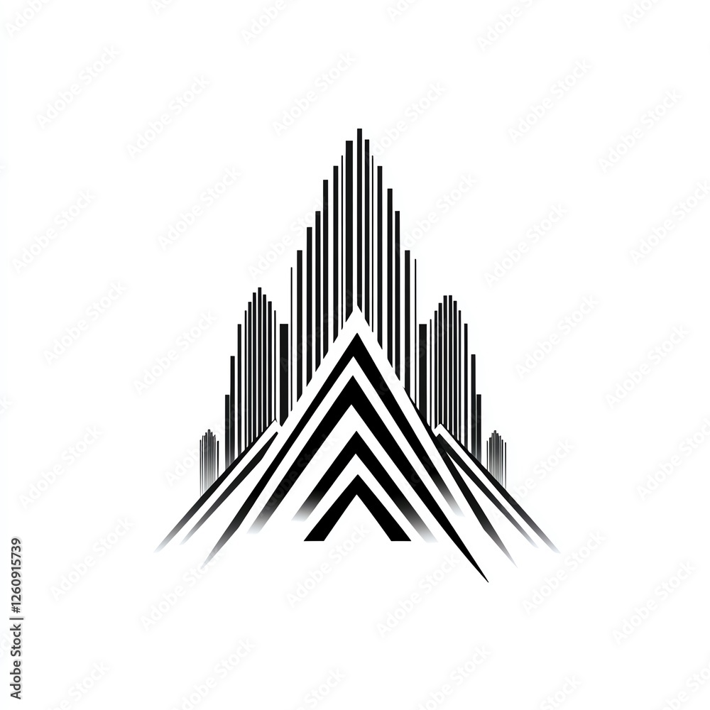 A striking abstract design featuring sharp lines and geometric shapes, embodying modern architecture's essence. Perfect for innovative projects, branding, and creative visuals. A striking abstract design featuring sharp lines and geometric shapes, embodying modern architecture's essence. Perfect for innovative projects, branding, and creative visuals.