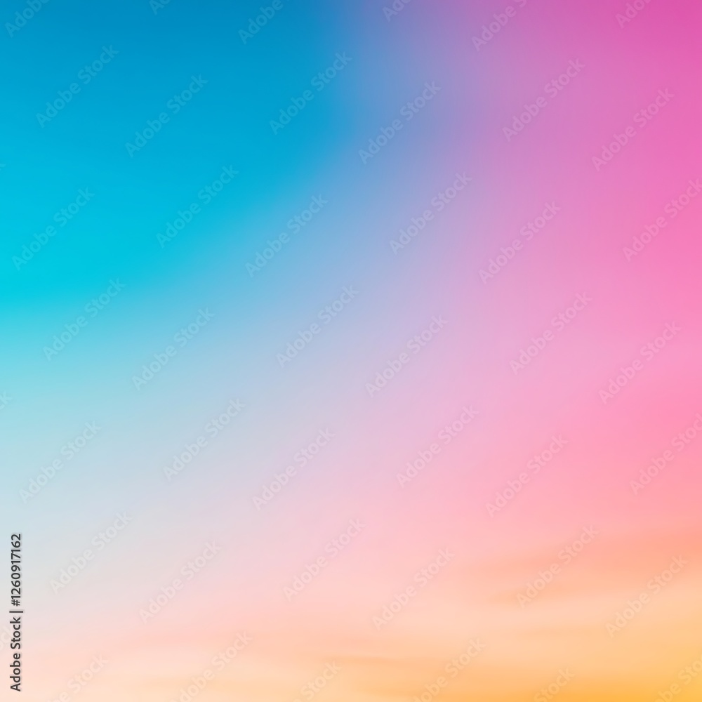 Naklejka premium A vibrant gradient blending blue, pink, and orange hues, creating a soothing and artistic background effect.