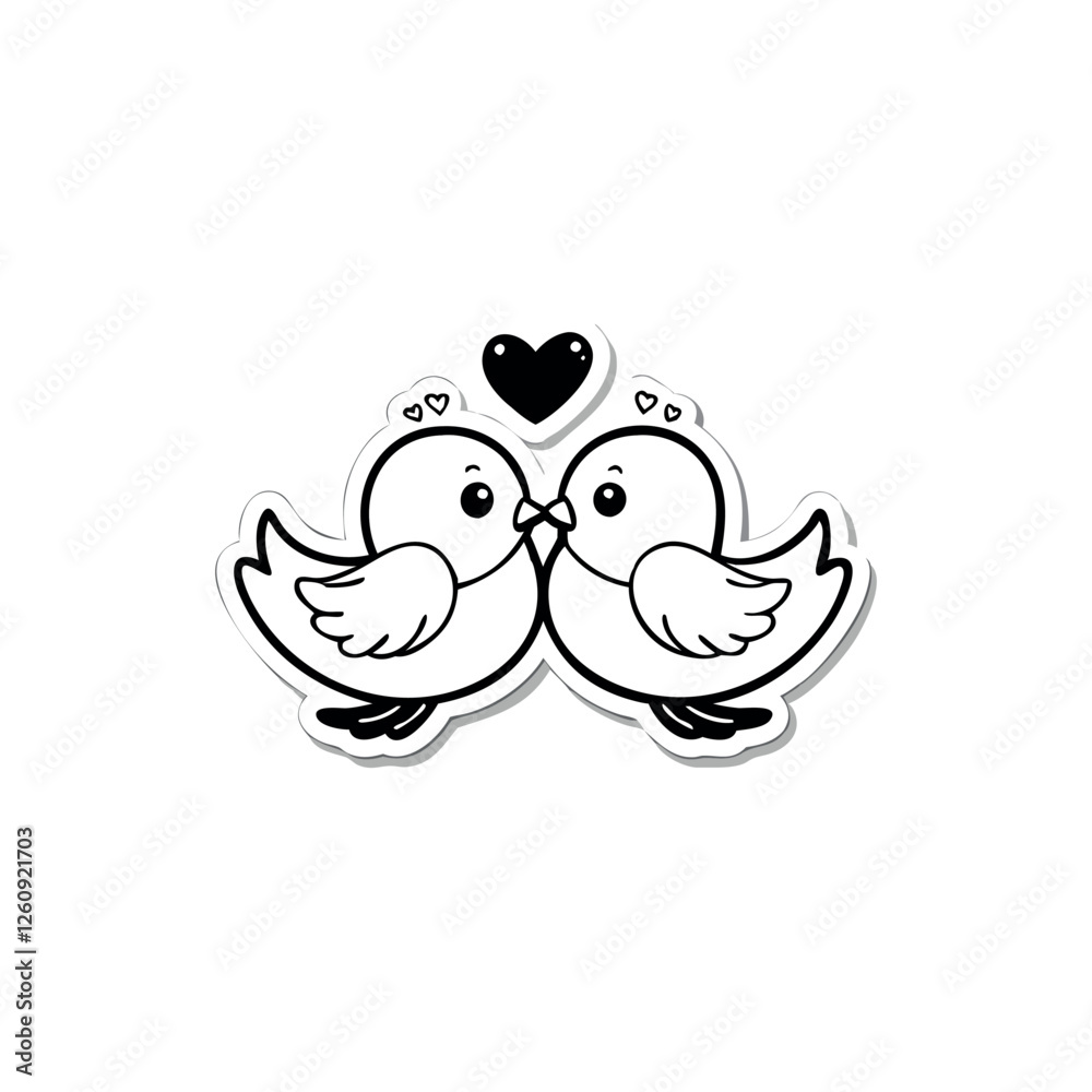 Black Silhouette valentine day love bird vector Black Silhouette valentine day love bird vector