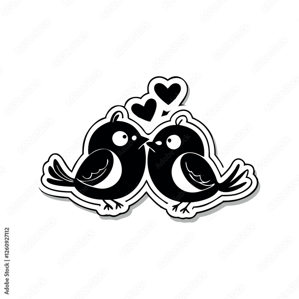 Black Silhouette valentine day love bird vector Black Silhouette valentine day love bird vector