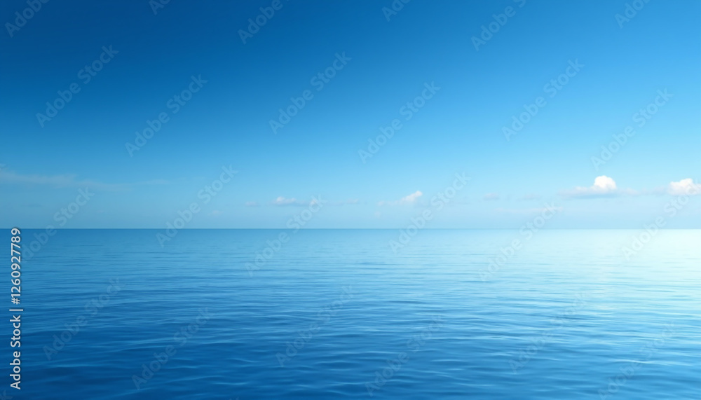 A breathtaking view of the calm blue ocean under a clear sky, representing peace and tranquility. A breathtaking view of the calm blue ocean under a clear sky, representing peace and tranquility.
