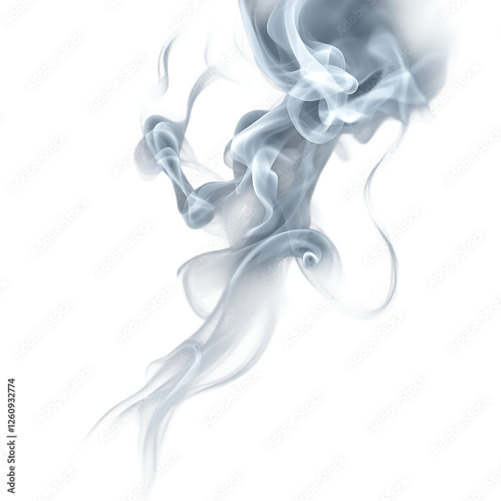 Texture of smoke on black background with copy space, White smoke swirling out wide, Black fume. Three silhouettes of smoke Texture of smoke on black background with copy space, White smoke swirling out wide, Black fume. Three silhouettes of smoke