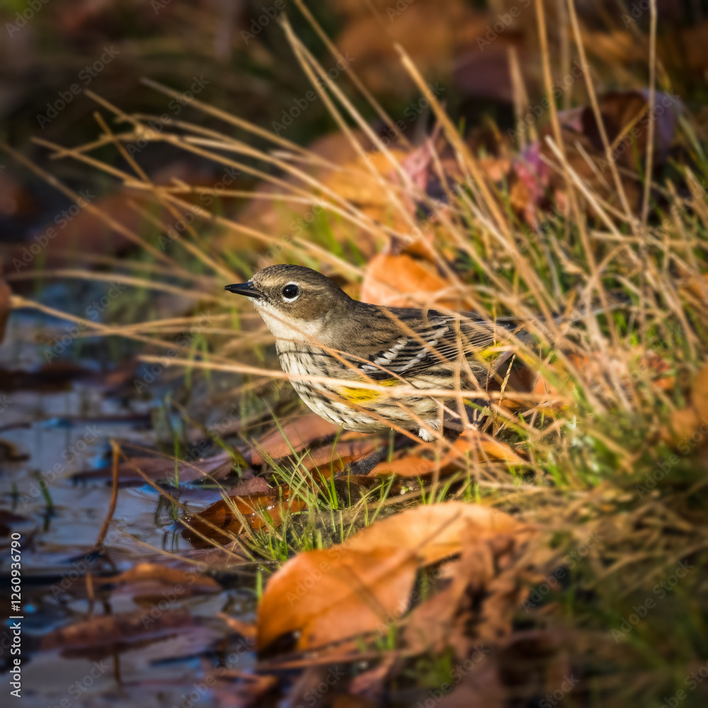 Hidden Beauty - Myrtle Warbler.