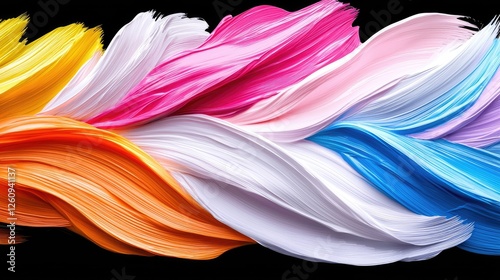 Abstract colorful paint strokes (1) photo