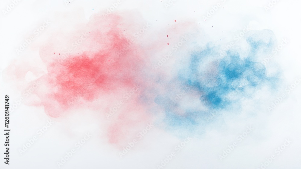 Fototapeta premium A red and blue cloud with white background
