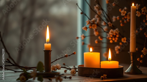 burning candles 