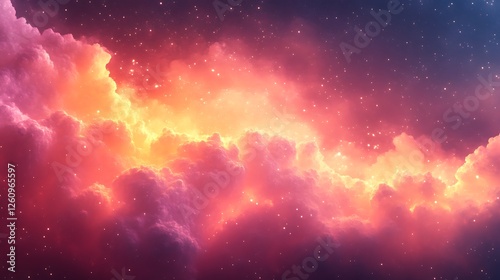Celestial Cloudscape A Vivid Cosmic Dream