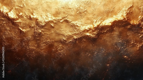Burning orange and gold abstract background with texture and depth