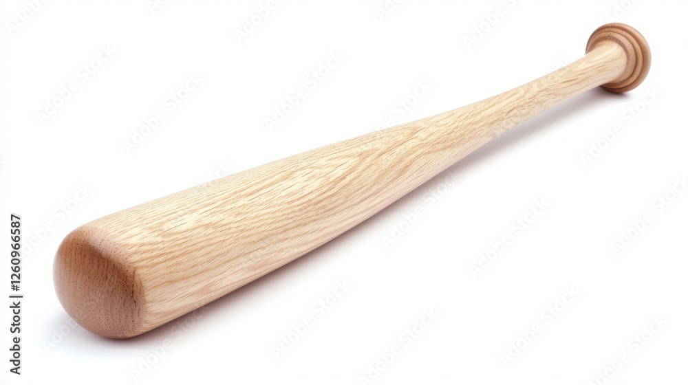 Wooden Baseball Bat Isolated on White Background for Sports Use Wooden Baseball Bat Isolated on White Background for Sports Use