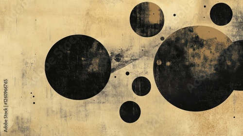 Grunge circles texture background design