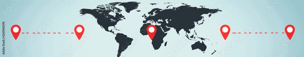 Global Connections: World Map with Markers