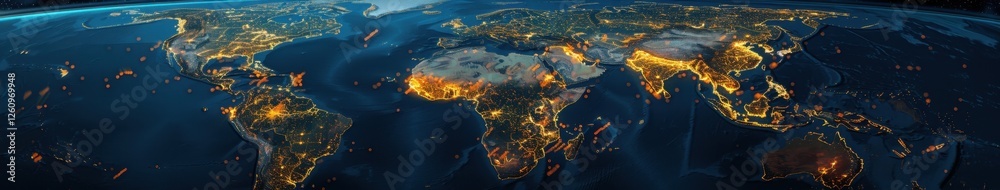 Global City Lights - A Stunning View of Earth
