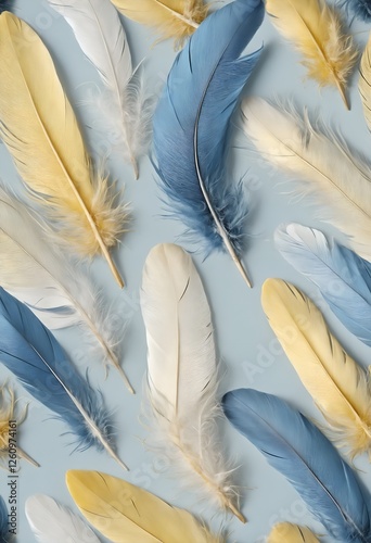 Soft feathers as pattern texture background