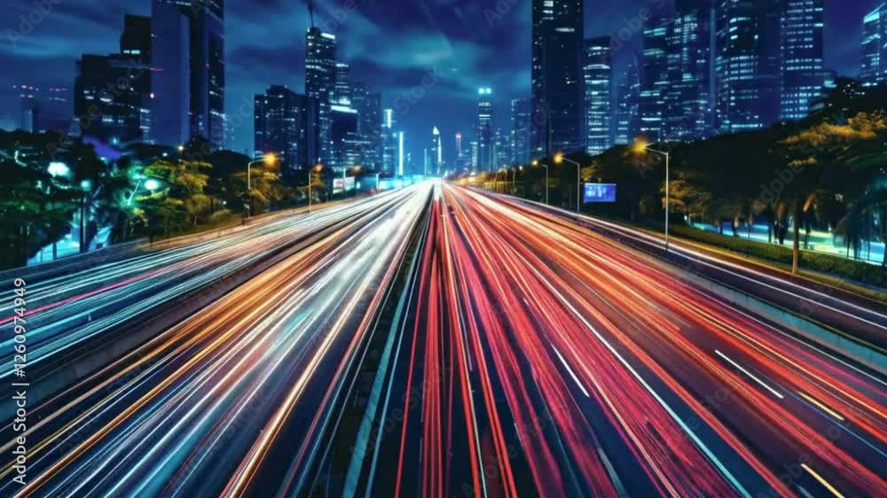 City Lights in Motion: A long exposure shot of a city street with blurred lights and a sense of speed.
City Lights in Motion: A long exposure shot of a city street with blurred lights and a sense of speed.