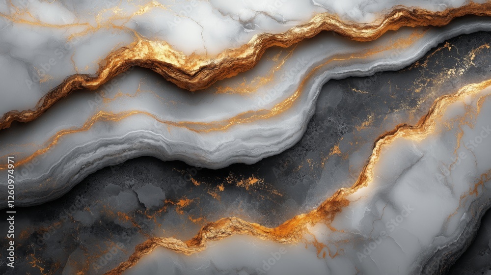 Elegant marble texture with golden veins on a dark background showcasing natural beauty Elegant marble texture with golden veins on a dark background showcasing natural beauty