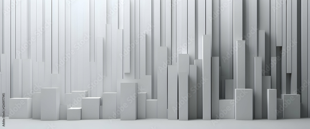 Abstract financial background with a white bar graph and data chart